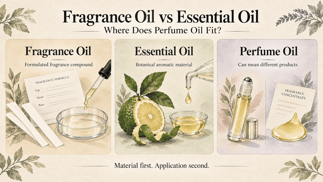 Fragrance oil vs essential oil and perfume oil comparison