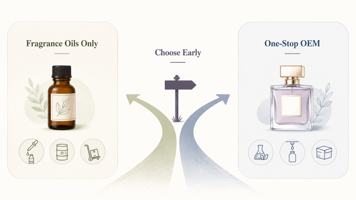 Perfume fragrance oils and OEM production materials compared for buyer project planning