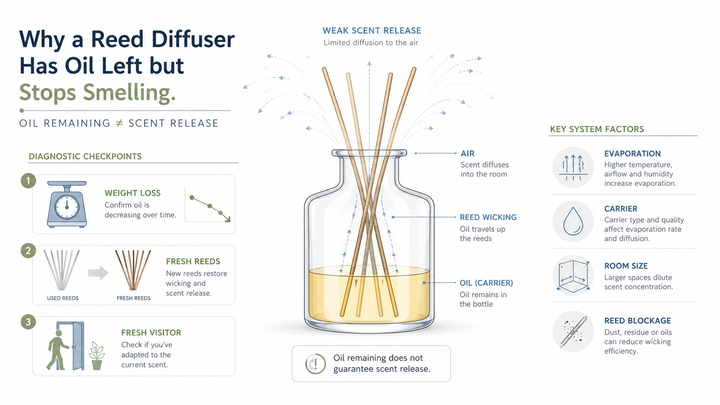 Why a Reed Diffuser Has Oil Left but Stops Smelling