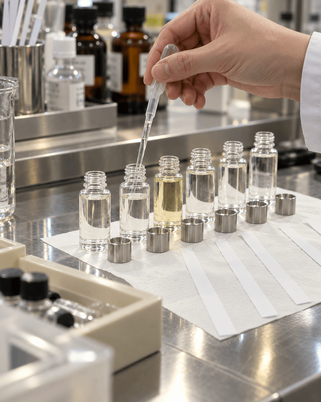 Fragrance laboratory evaluation work