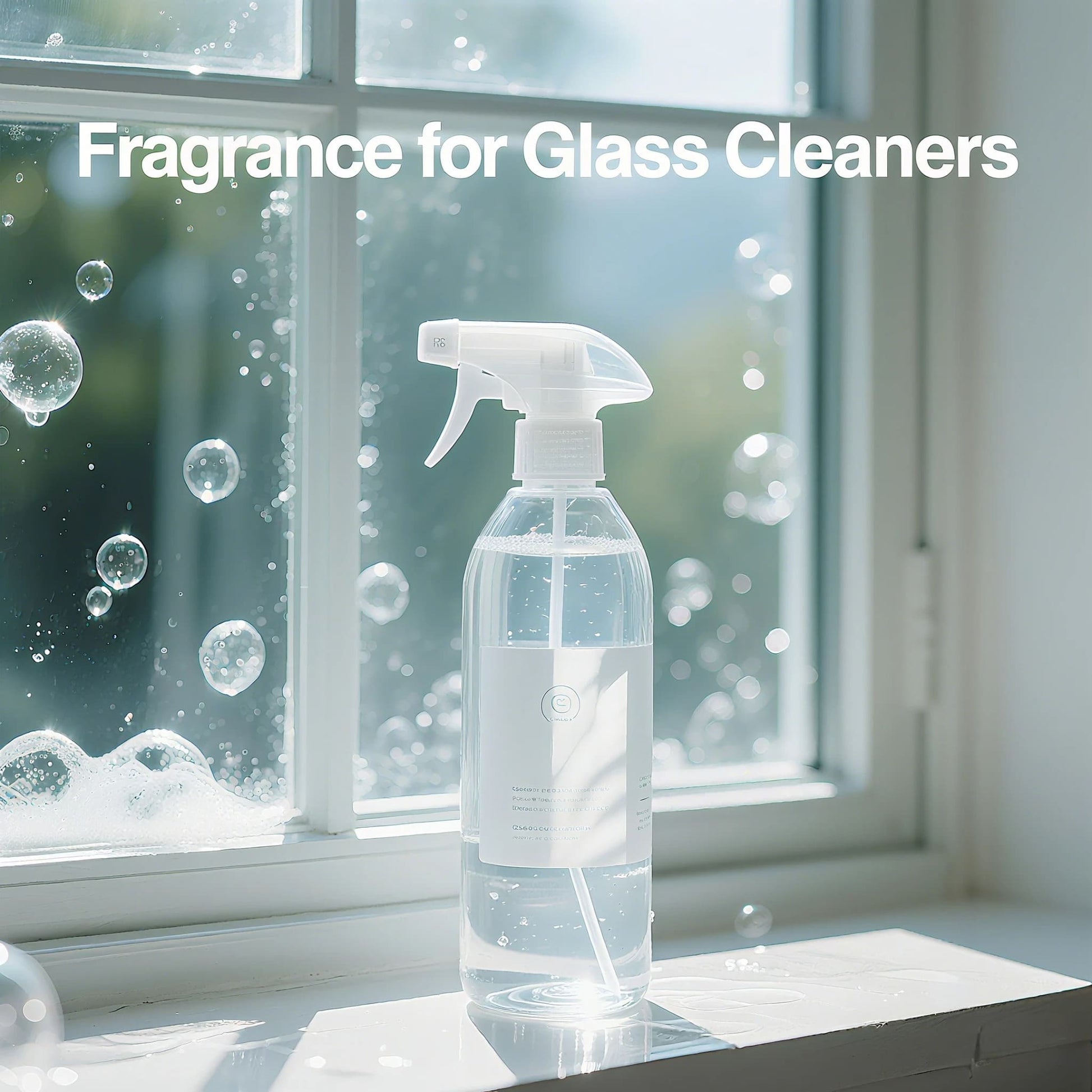 Yinchee Household Cleaning Fragrance Oil Green Apple scent glass cleaner spray bottle near window